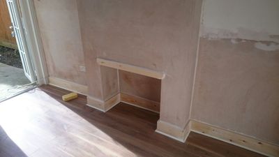 fireplace being secured from water